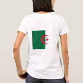 アルジェリア国旗を持つ女子フリースジップジョガー Tシャツ (裏面)