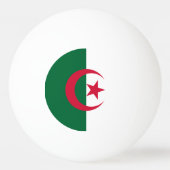 アルジェリア国旗を持つ特殊ピンポン球 卓球ボール (正面)