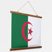 アルジェリア国旗を掲げたウォールタペストリー 吊り下げ型タペストリー (傾斜あり)