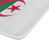 アルジェリア国旗を掲げた小さなガラス板 カッティングボード (角)