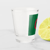 アルジェリア国旗を掲げた愛国的なショットグラス ショットグラス (左)