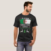 アルジェリア国旗アルジェリアのクリスマスセーター Tシャツ (正面フル)