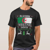 アルジェリア国旗アルジェリアのクリスマスセーター Tシャツ (正面)