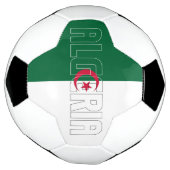 アルジェリア国旗緑白赤新月愛国  サッカーボール (回転)