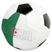 アルジェリア国旗緑白赤新月愛国  サッカーボール (3/4)