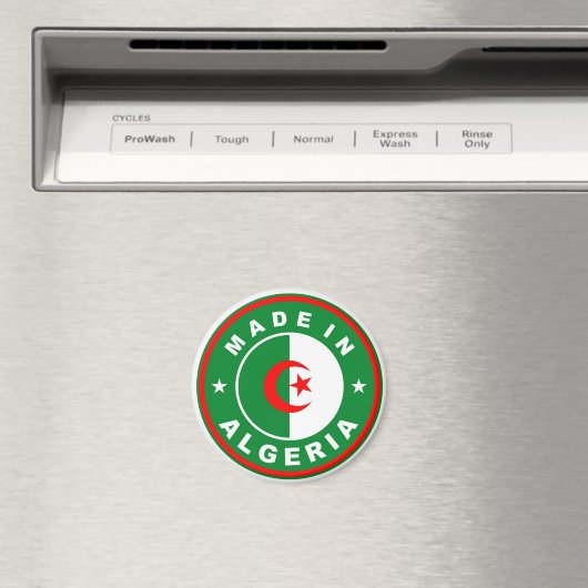 アルジェリア国旗表示で作られる マグネット (インサイチュ (食洗機))