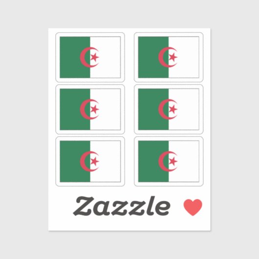 アルジェリア国旗6のコレクションパック シール (シート)