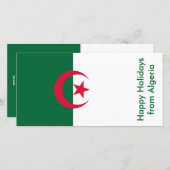 アルジェリア国旗、アルジェリアからのハッピーホリデー シーズンカード (正面/裏面)