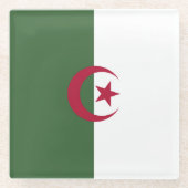 アルジェリア国旗 ガラスコースター (正面)