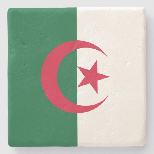 アルジェリア国旗 ストーンコースター (正面)