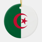 アルジェリア国旗 セラミックオーナメント (正面)
