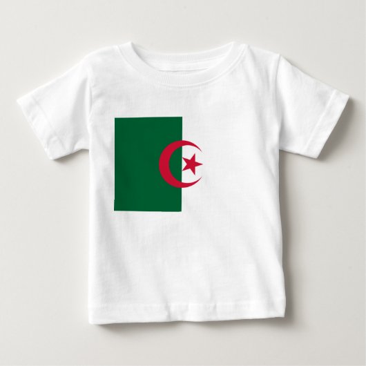 アルジェリア国旗 ベビーTシャツ (正面)