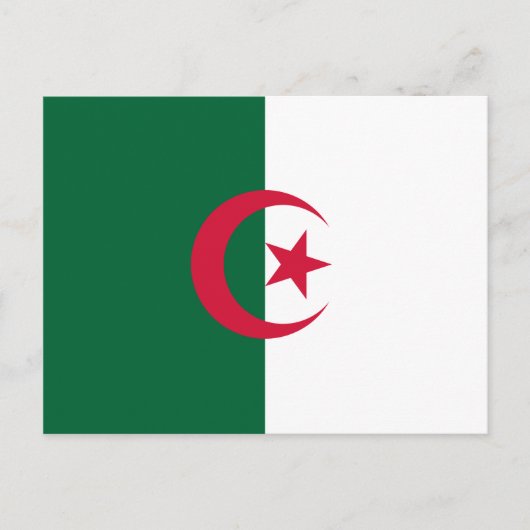 アルジェリア国旗 ポストカード (正面)