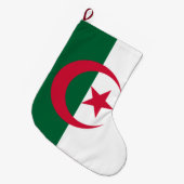 アルジェリア国旗 ラージクリスマスストッキング (正面 (吊り時))