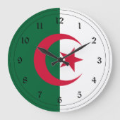 アルジェリア国旗 ラージ壁時計 (正面)