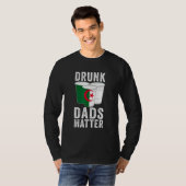 アルジェリア国旗 飲酒パパ アルコール好きお父さん Tシャツ (正面フル)