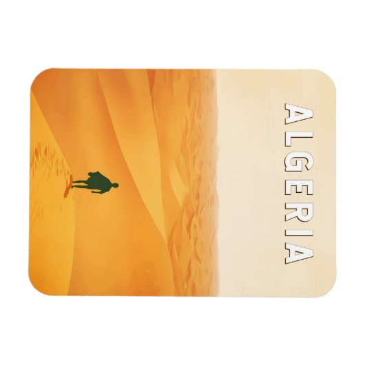 アルジェリア旅行アートヴィンテージ マグネット (横)