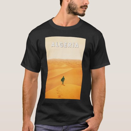 アルジェリア旅行アートヴィンテージ Tシャツ (正面)