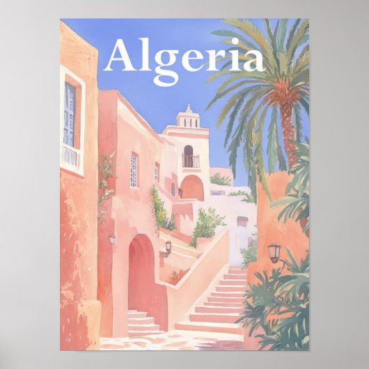 アルジェリア水絵を描色の旅行 ポスター (正面)