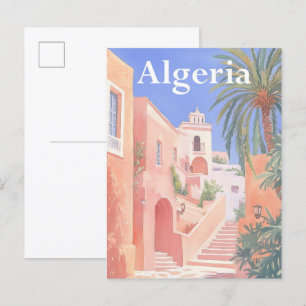 アルジェリア水絵を描色の旅行 ポストカード