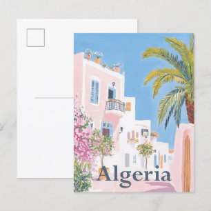 アルジェリア水絵を描色の旅行 ポストカード