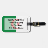 アルジェリア簡単ID ラゲッジタグ (正面横)