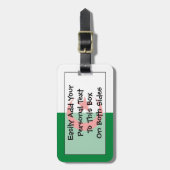 アルジェリア簡単ID ラゲッジタグ (正面縦)