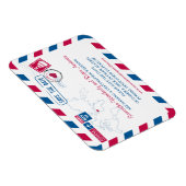 アルジェリア航空便ウェディング日付sz 3x4を保存 マグネット (右側)