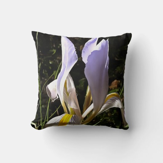 アルジェリア虹彩の超現実的なワイルドフラワー絵画ズ クッション (正面)