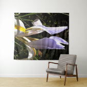 アルジェリア虹彩の超現実的なワイルドフラワー絵画ズ タペストリー (インサイチュ(横))