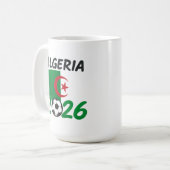 アルジェリア2026サッカーファンデザイン 三日月と星 コーヒーマグカップ (正面左)