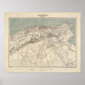 アルジェリア・アトラスの地図 ポスター (正面)