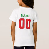 アルジェリア アラビア書道 カスタムネーム & ナンバー Tシャツ (裏面)