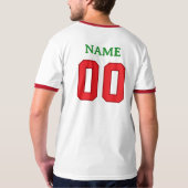 アルジェリア アラビア書道 カスタムネーム&ナンバー Tシャツ (裏面フル)