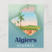 アルジェリア アルジェの地図 旅行ポスター (裏面)