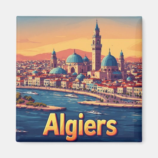 アルジェリア アルジェ 旅行のお土産 🌍 マグネット (正面)