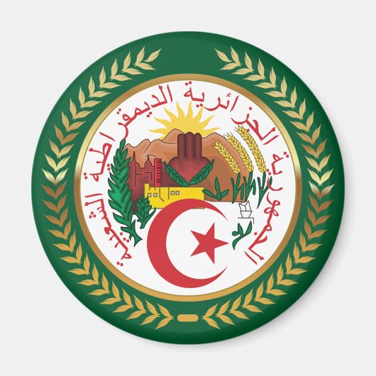 アルジェリア・コート・オブ・アームズ マグネット (正面)