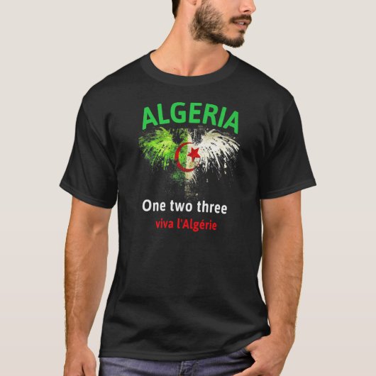アルジェリア・サッカー国旗 Tシャツ (正面)