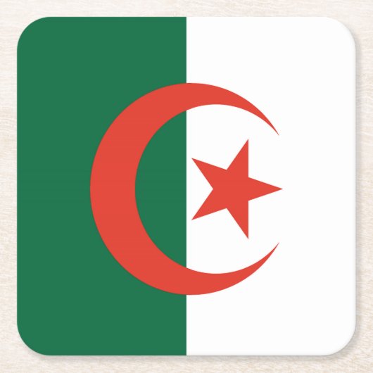 アルジェリア スクエアペーパーコースター (正面)