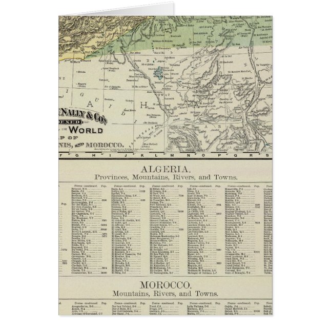 アルジェリア、チュニス、モロッコ (正面)