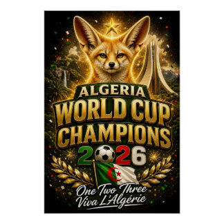 アルジェリア ワールドカップ 2026 チャンピオンズ フットボールポスター ポスター
