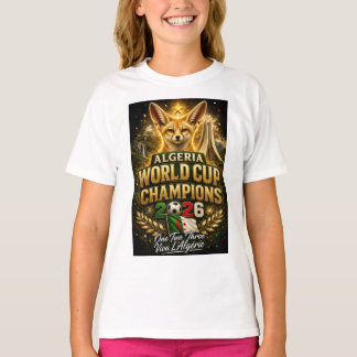 アルジェリア ワールドカップ 2026 チャンピオンズ フットボールTシャツ Tシャツ