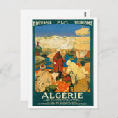 アルジェリア・ヴィンテージ旅行ポスター復元 ポストカード (正面/裏面)