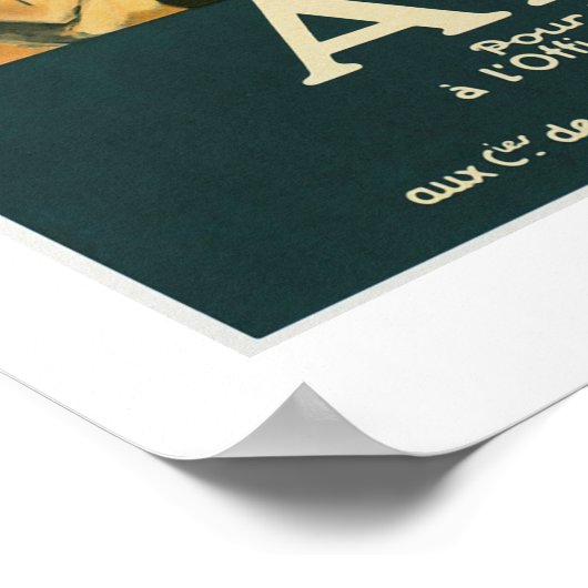 アルジェリア・ヴィンテージ旅行ポスター ポスター (角)