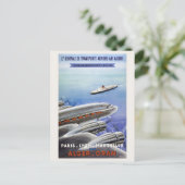 アルジェリア・ヴィンテージ旅行ポスター ポストカード (スタンド正面)