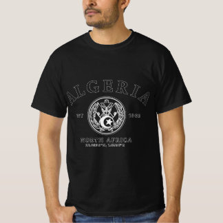 アルジェリア Est 1962 北アフリカ 座標 ヴィンテージ Tシャツ