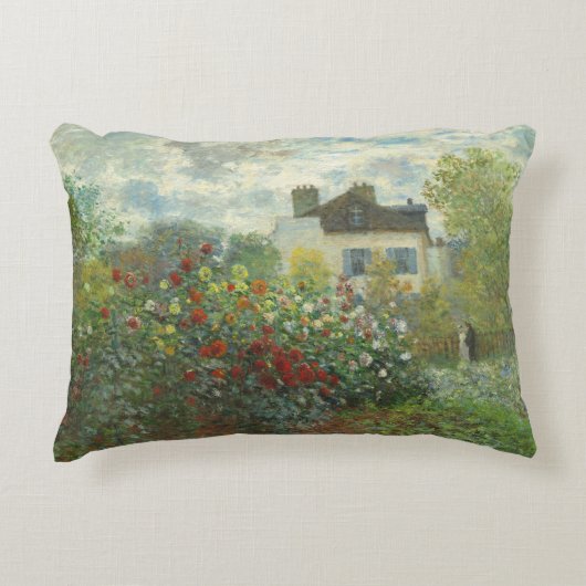 アルジェンティーユのモネ絵画アーティストガーデン アクセントクッション (正面)