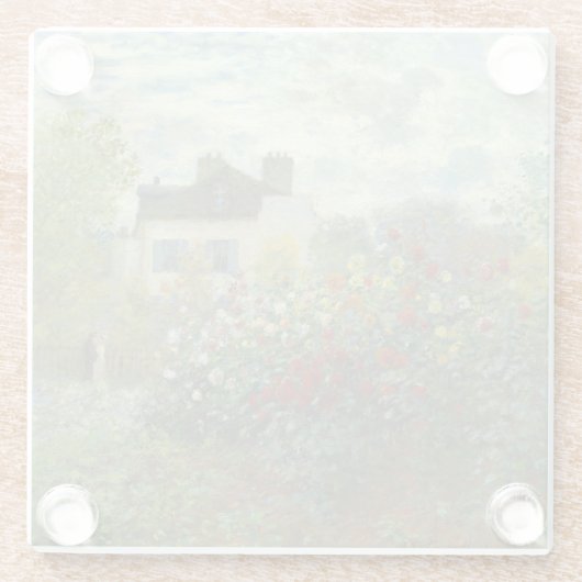 アルジェンティーユのモネ絵画アーティストガーデン ガラスコースター (裏面)