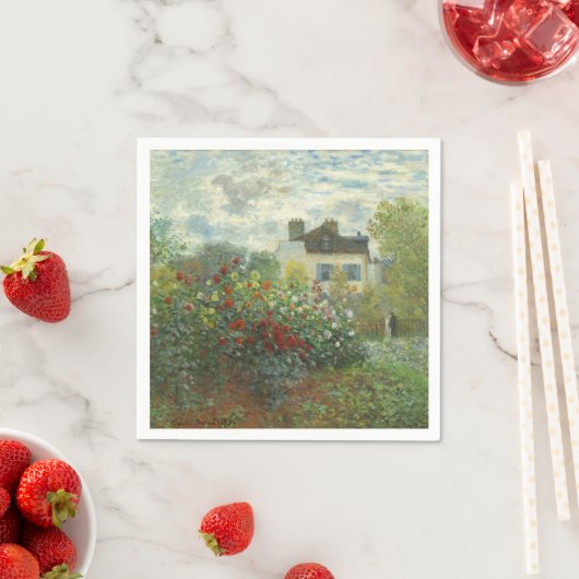 アルジェンティーユのモネ絵画アーティストガーデン スタンダードカクテルナプキン (インサイチュ)