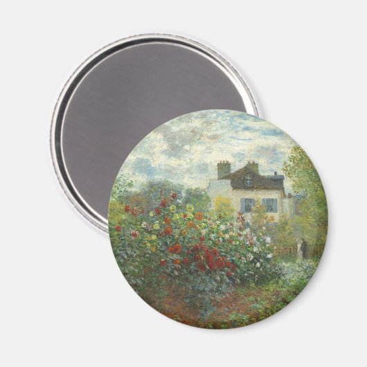 アルジェンティーユのモネ絵画アーティストガーデン マグネット (正面/裏面)